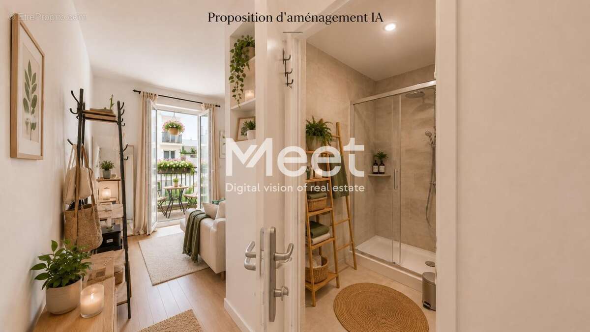 Studio - immeuble récent - balcon - vue dégagée - photo 6