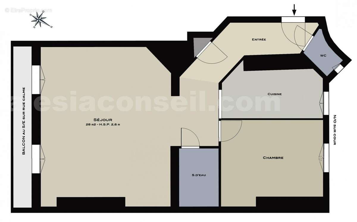 hein12-char-pl - Appartement à PARIS-14E