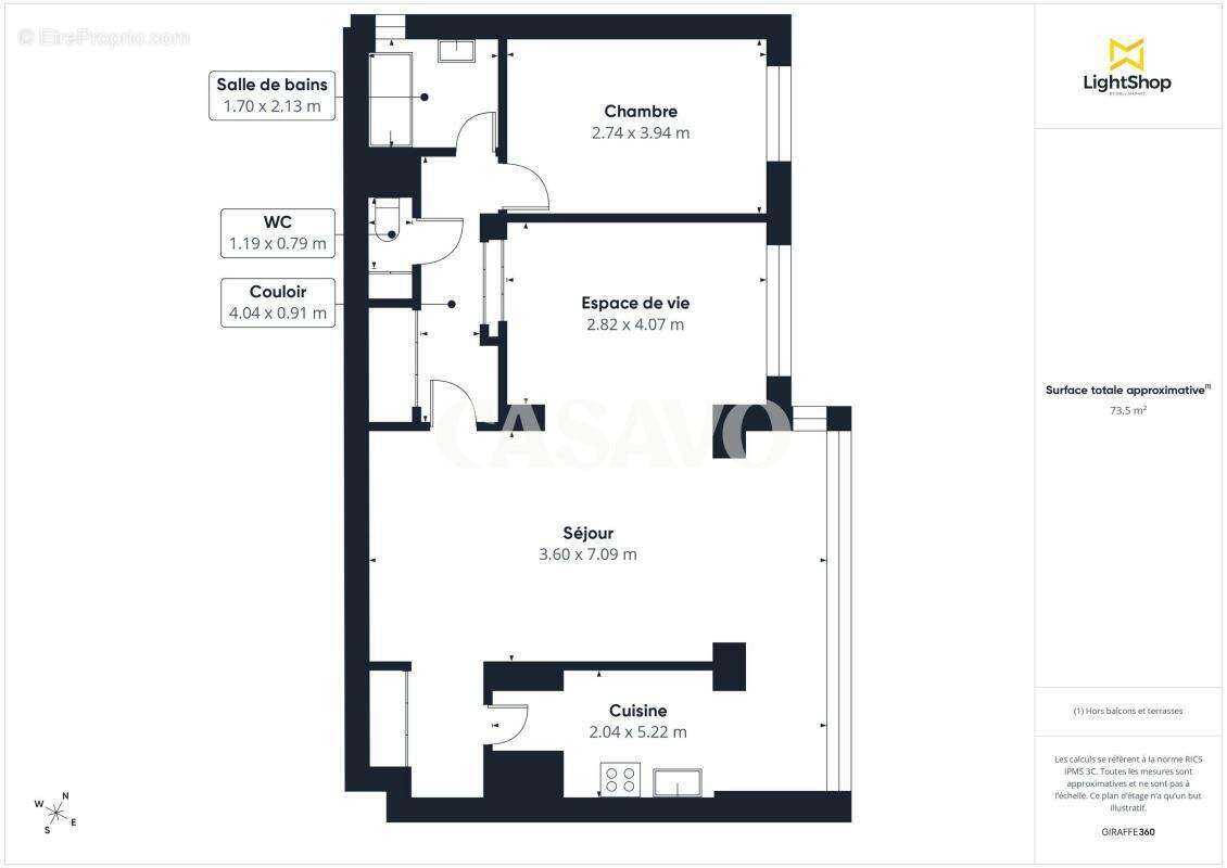 Vente Appartement 3 pièces de 72m² - 92210 Saint-Cloud - photo 2