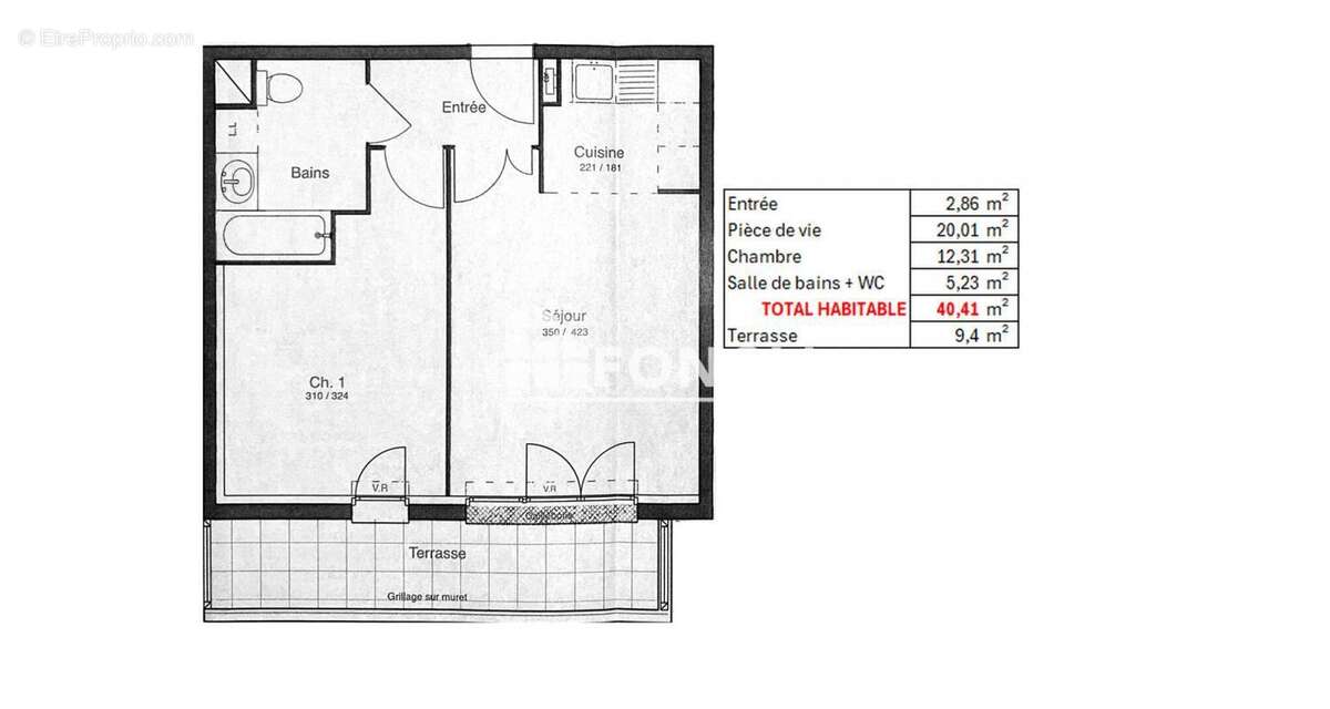 Appartement à CHILLY-MAZARIN