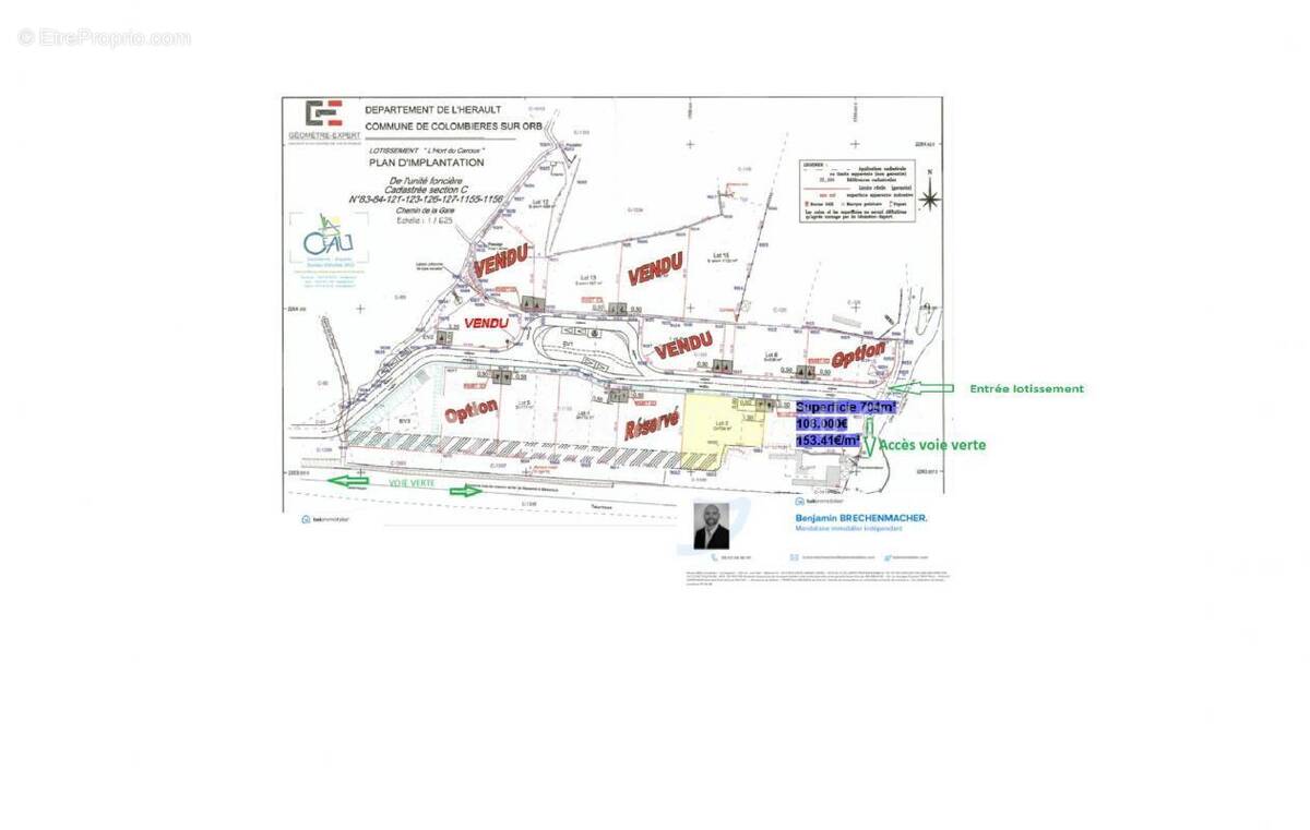 Terrain à COLOMBIERES-SUR-ORB