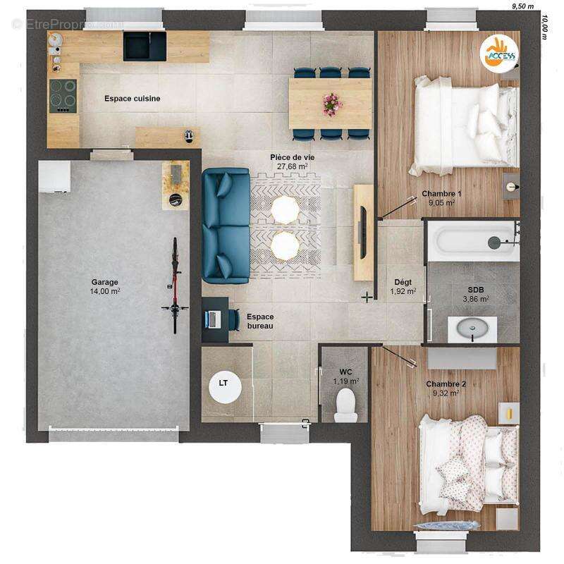 Maison à VALLIQUERVILLE