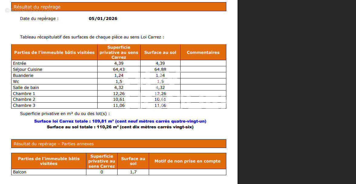 Appartement à LYON-1E