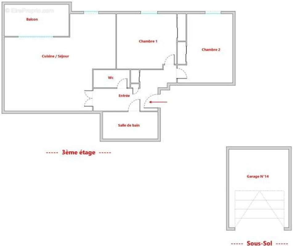Appartement 72 m² à Villars-Les-Dombes  - photo 7