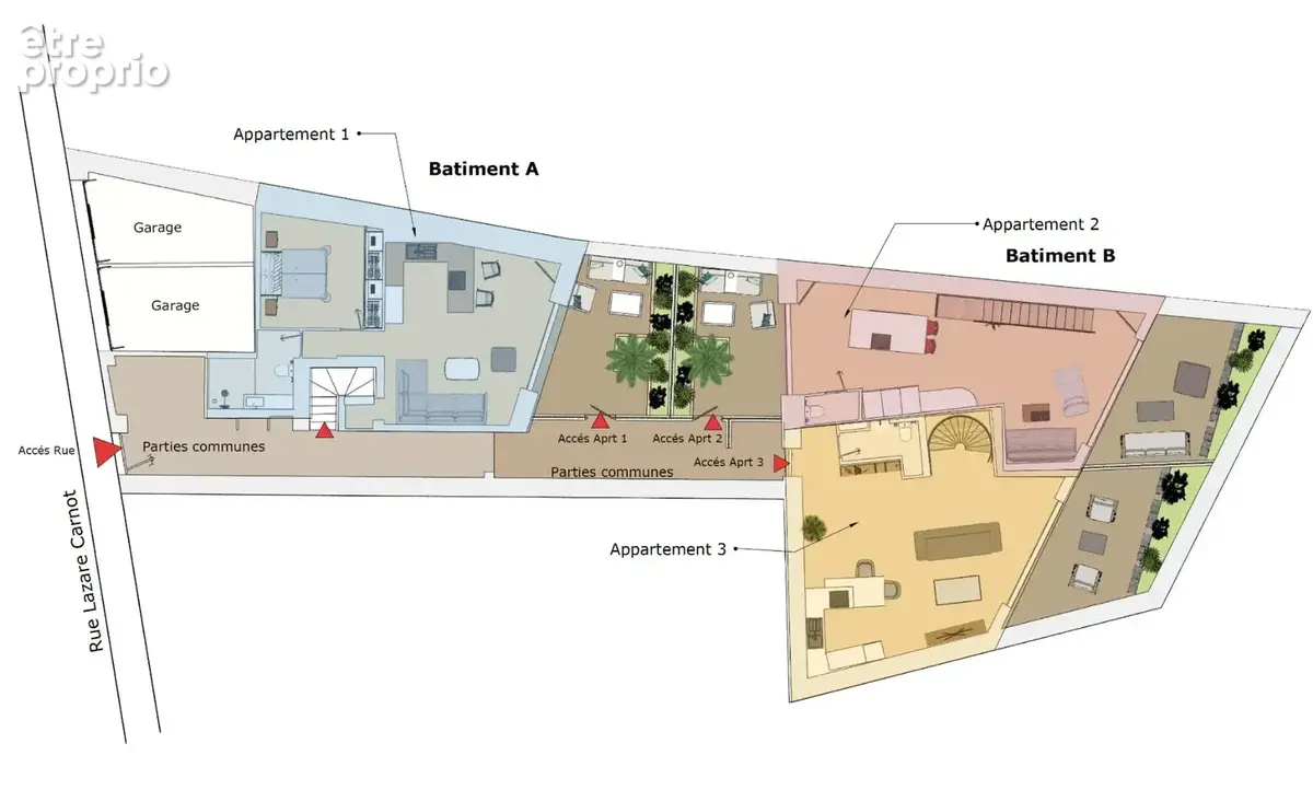 Sète centre-ville  Superbe T2 de 51 m² entièrement rénové avec terrasse de 18 m², au sein d'une copropriété intimiste de seulem - photo 4