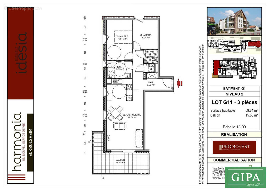 Appartement à ECKBOLSHEIM