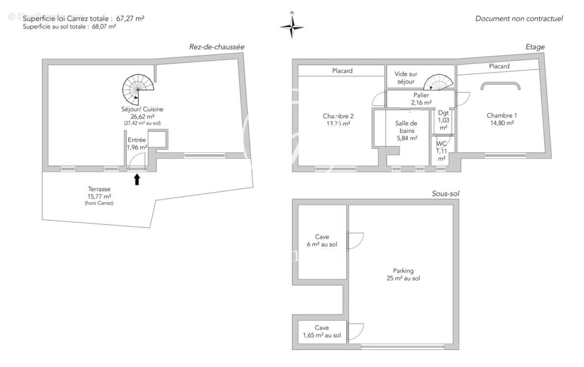 Paris 18e - MONTMARTRE / HAUT LEPIC - Appartement comme une maison - 3 pièces - 68,52m² Carrez - 72,81m² au sol - Terrasse 15,80 - photo 22