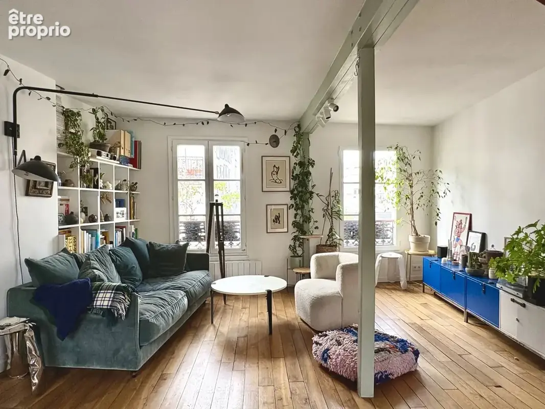Paris 20e – metro pyrénées  charme sous les toits – duplex dernier étage - photo 2