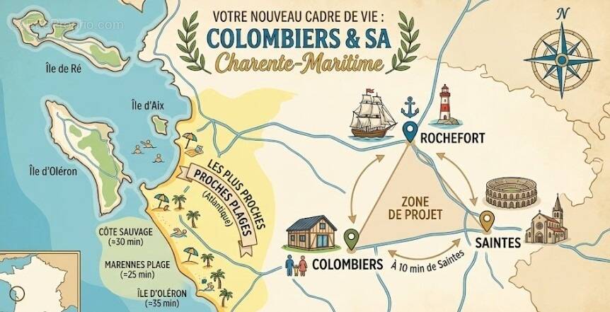 Terrain à COLOMBIERS