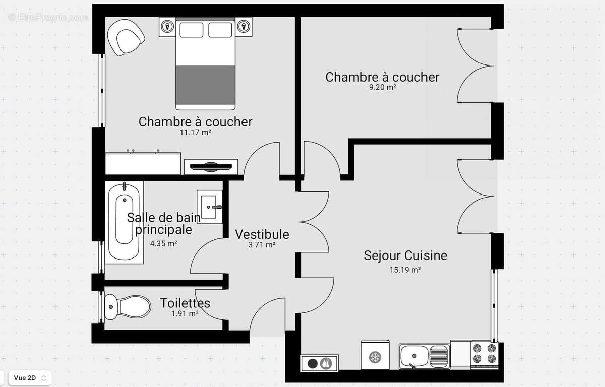 Appartement 45 m² à Vannes  - photo 9