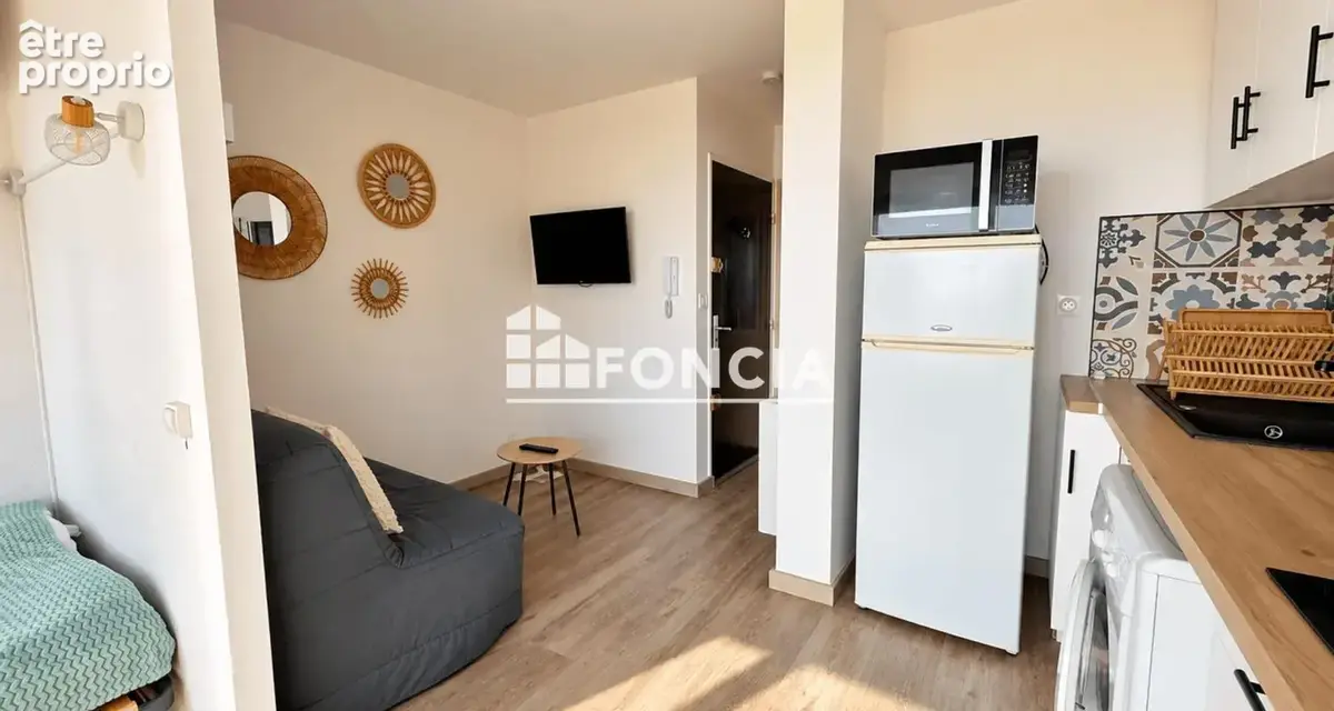 Canet sud – studio cabine 19 m² – vue mer – terrasse – parking au pied de la résidence – gardien - photo 5