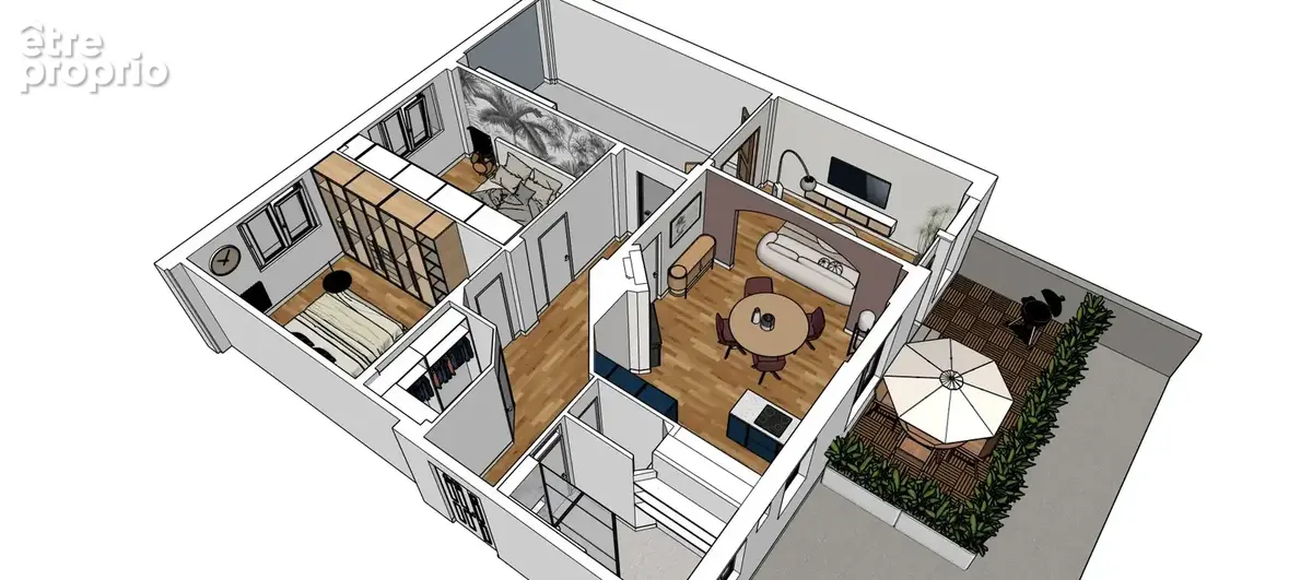 3 pieces+garage+local+terrasse - st louis - photo 6