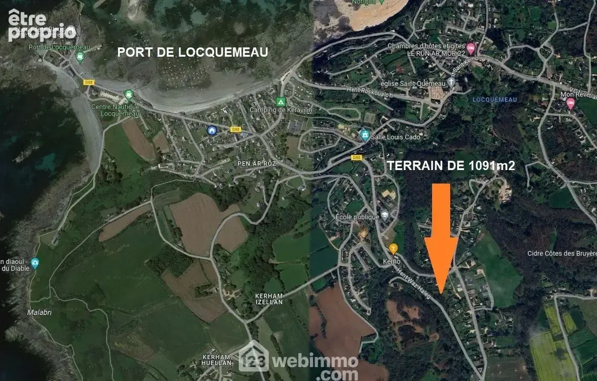 Terrain 1 091 m² à vendre à Tredrez-Locquemeau (22300) - photo 5