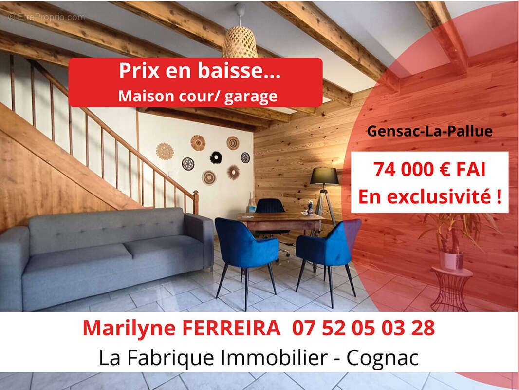 Maison à GENSAC-LA-PALLUE