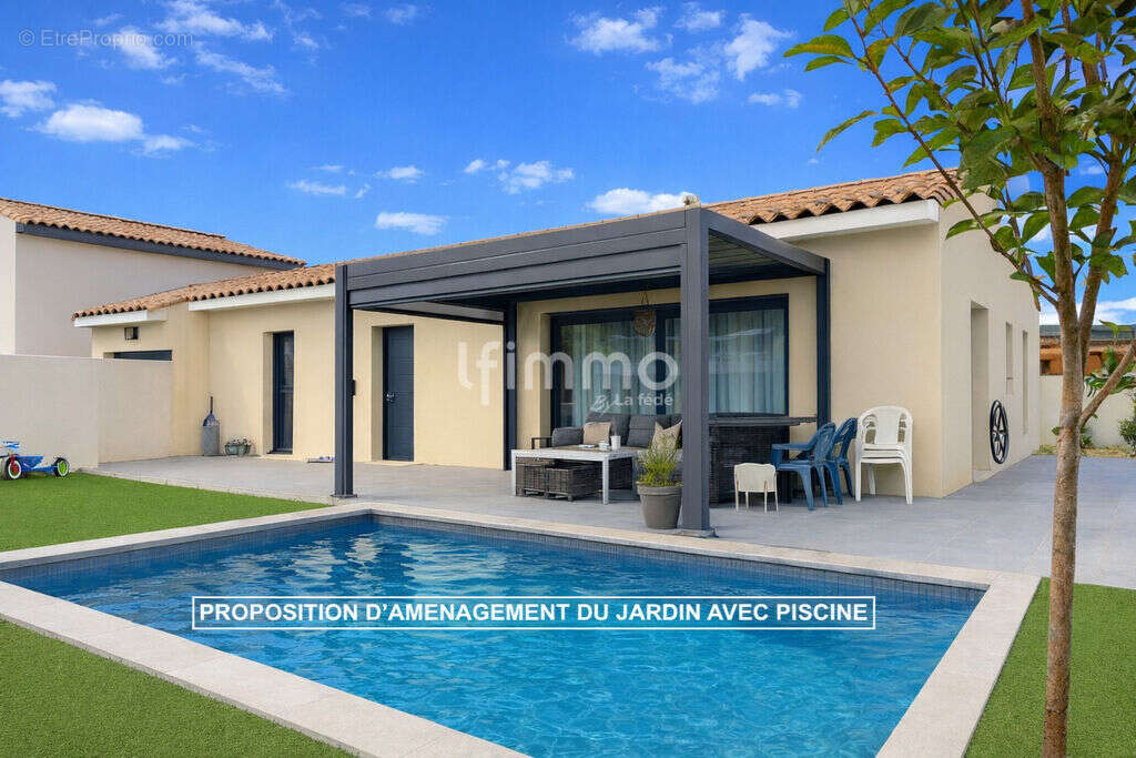 Maison T4 -108 m² Moussan, jardin, pergola bioclimatique, clim - photo 7