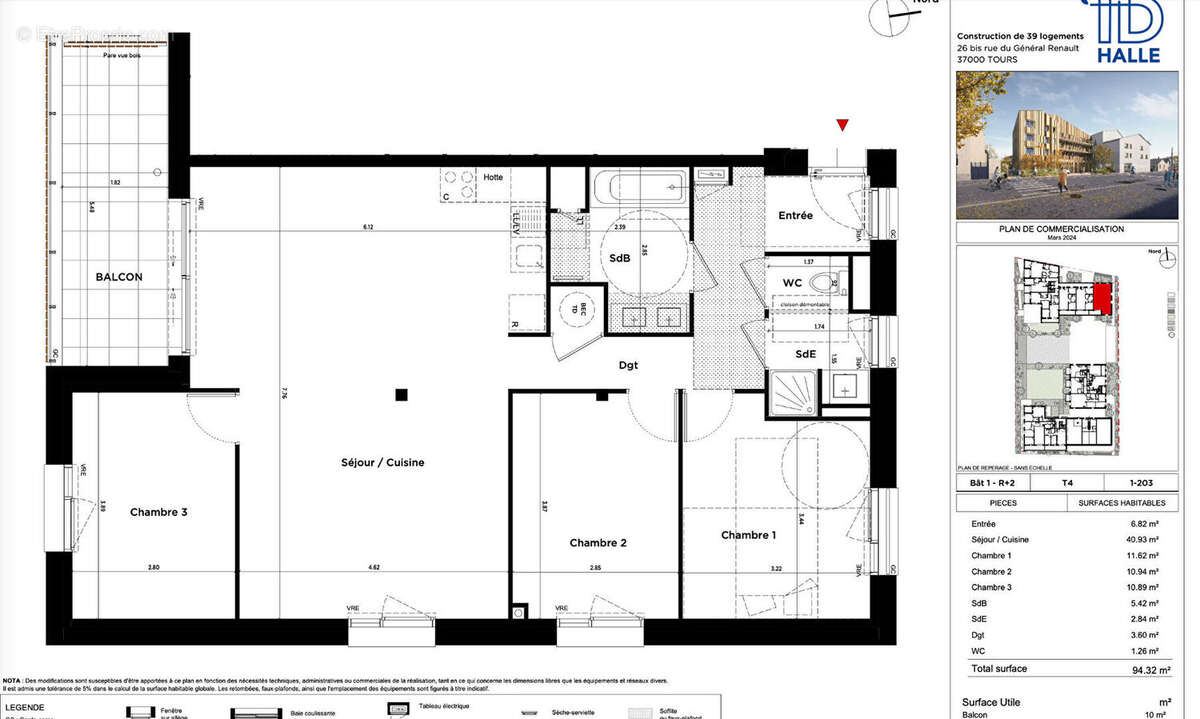 Appartement à TOURS