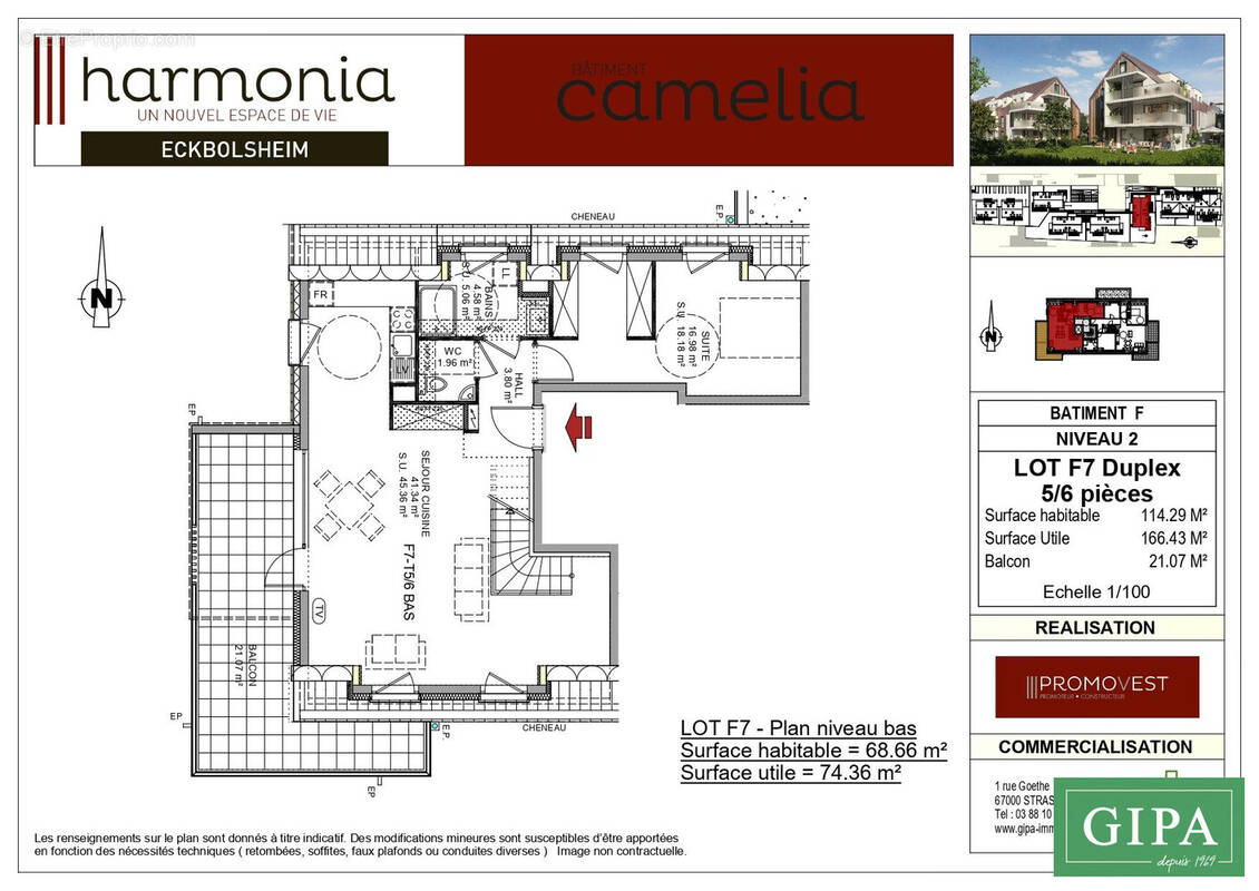 Appartement à ECKBOLSHEIM