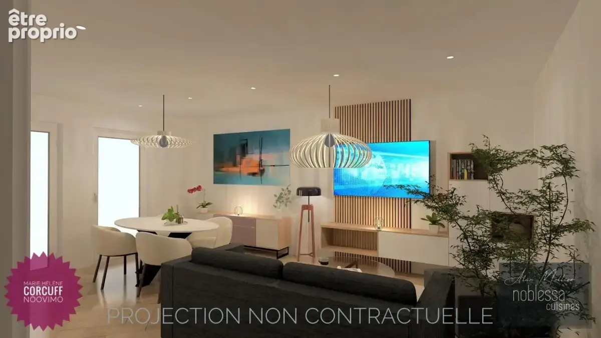T3  RdC Sud jardinet   67 m2   Centre de Liffré - photo 4