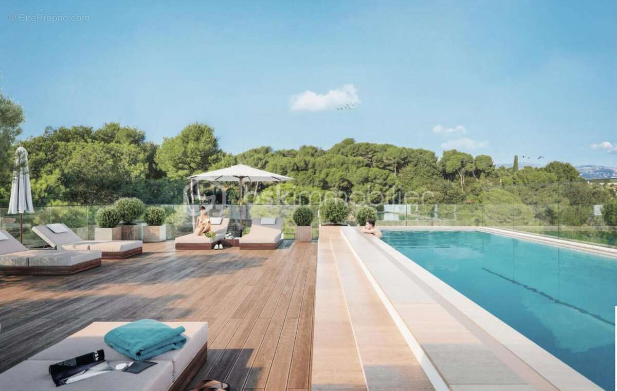 Antibes – 3p avec vue mer et collines, terrasse et piscine rooftop - photo 5