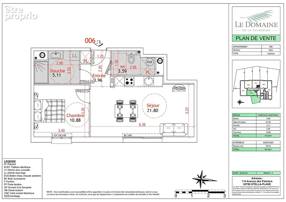 Appartement Cucq Stella Plage 2 pièces 45.34m²+ jardin 55m² - photo 2