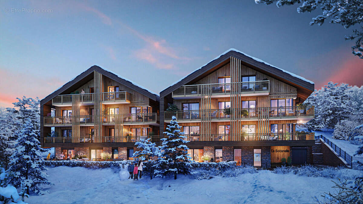 Ski Apartment for sale Les Carroz -perspective-ext - Appartement à ARACHES-LA-FRASSE
