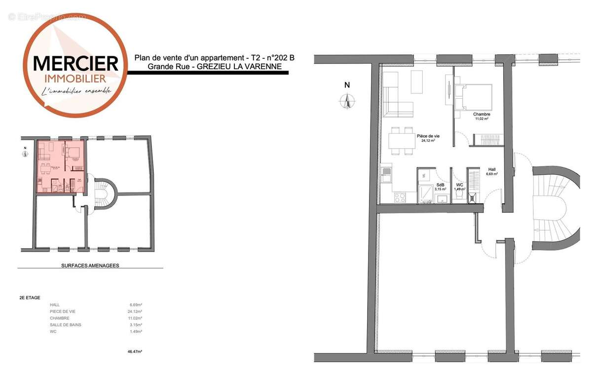 Appartement à GREZIEU-LA-VARENNE