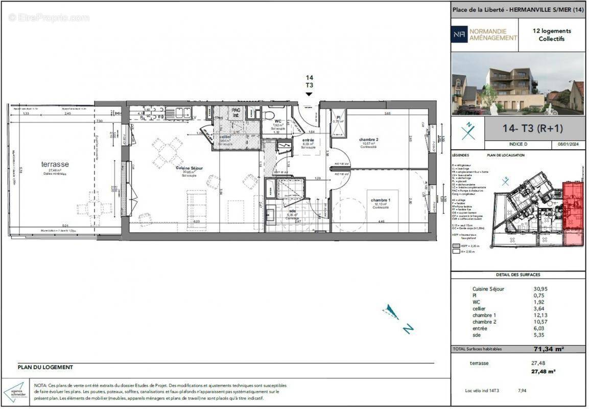 Appartement à HERMANVILLE-SUR-MER