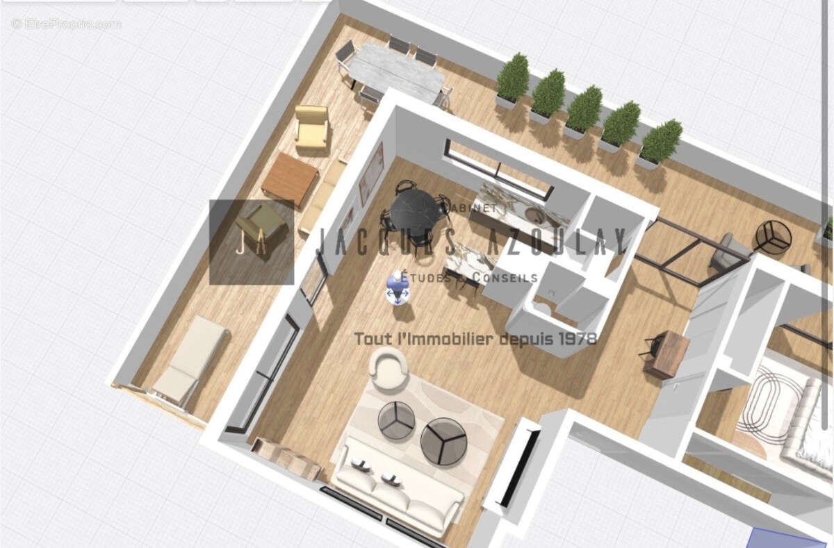 Appartement 68 m2 - 2 pièces - terrasse 56 m2 - paris 16ème - photo 12