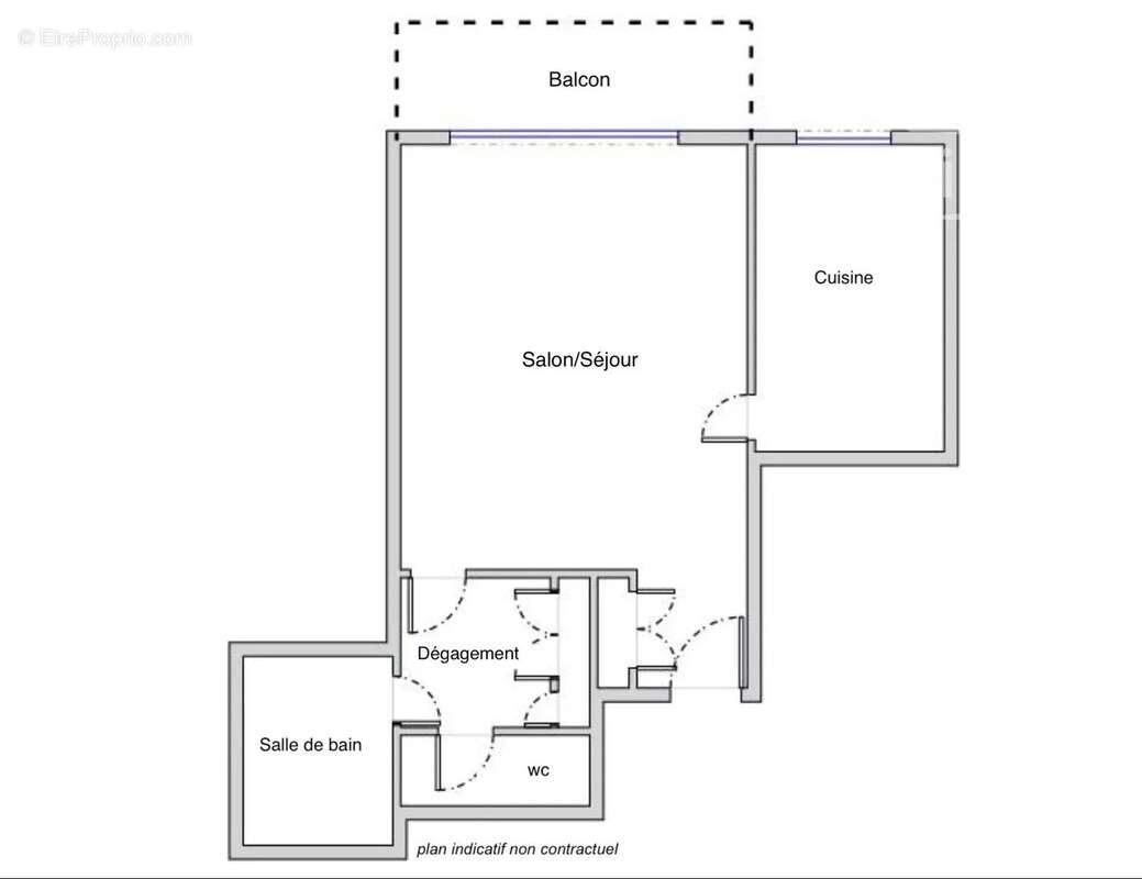 Soleil et vue dégagée pour ce grand studio avec balcon - photo 10