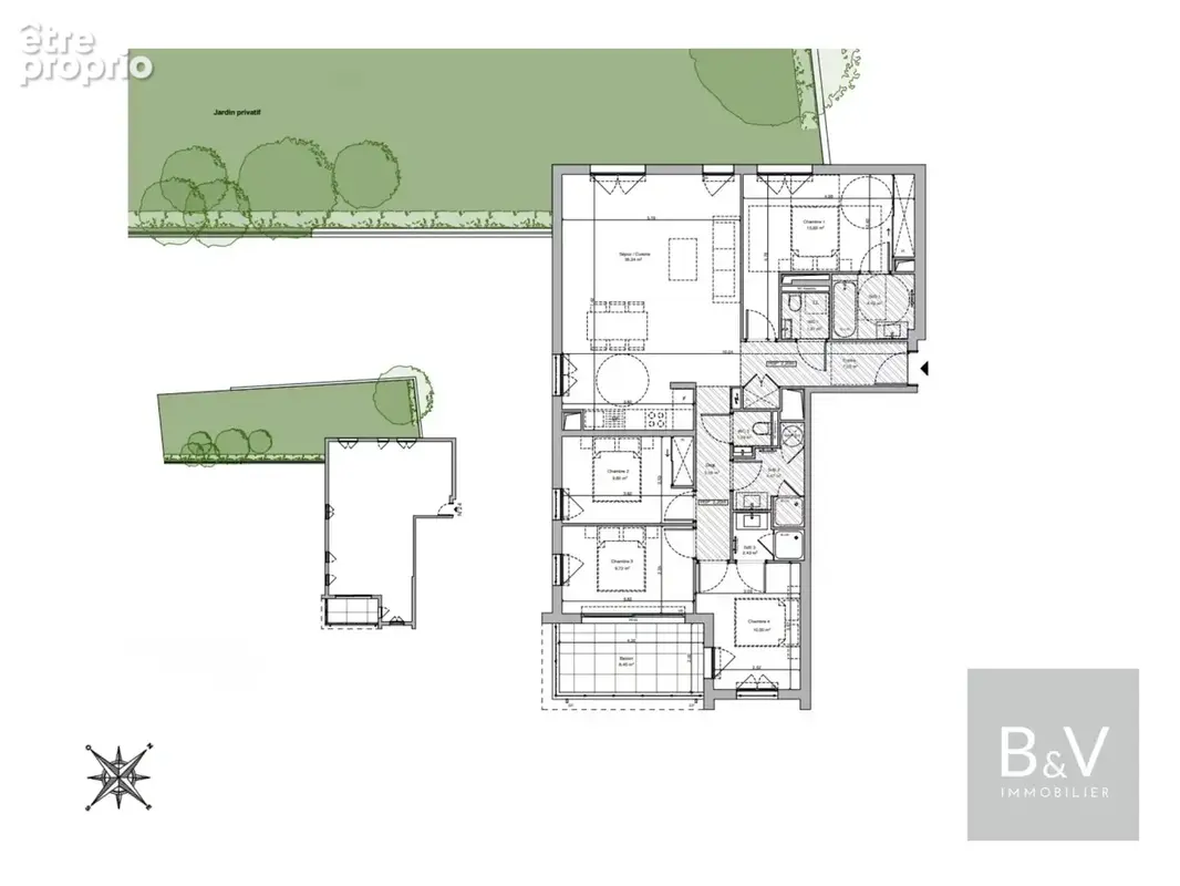 Magnifique 5 pièces de 108 m² avec jardin privatif et prestations haut de gamme - photo 7
