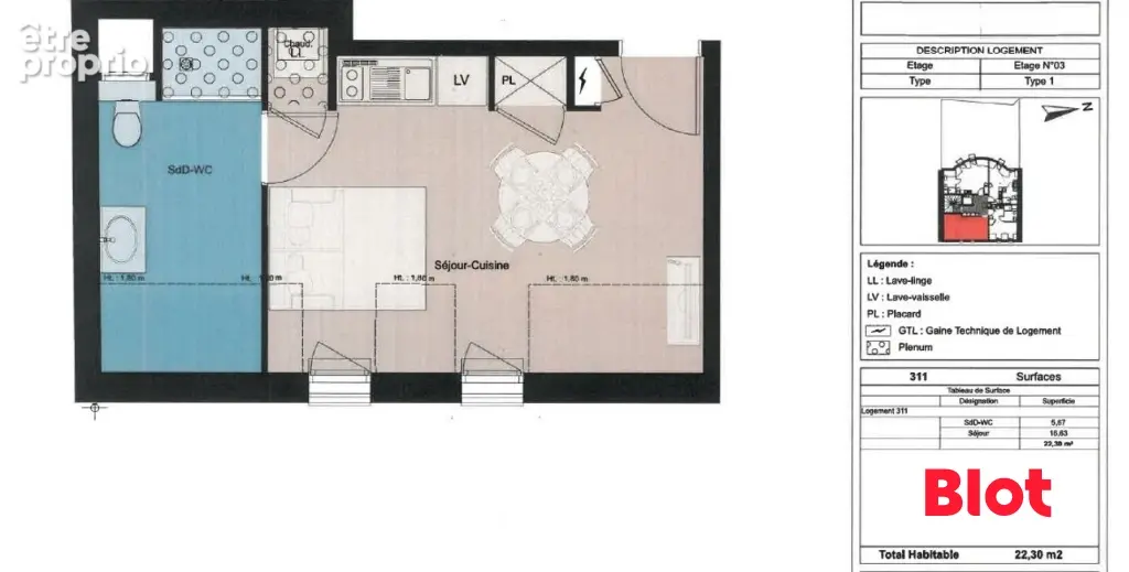 Appartement 22 m² à Rennes  - photo 4