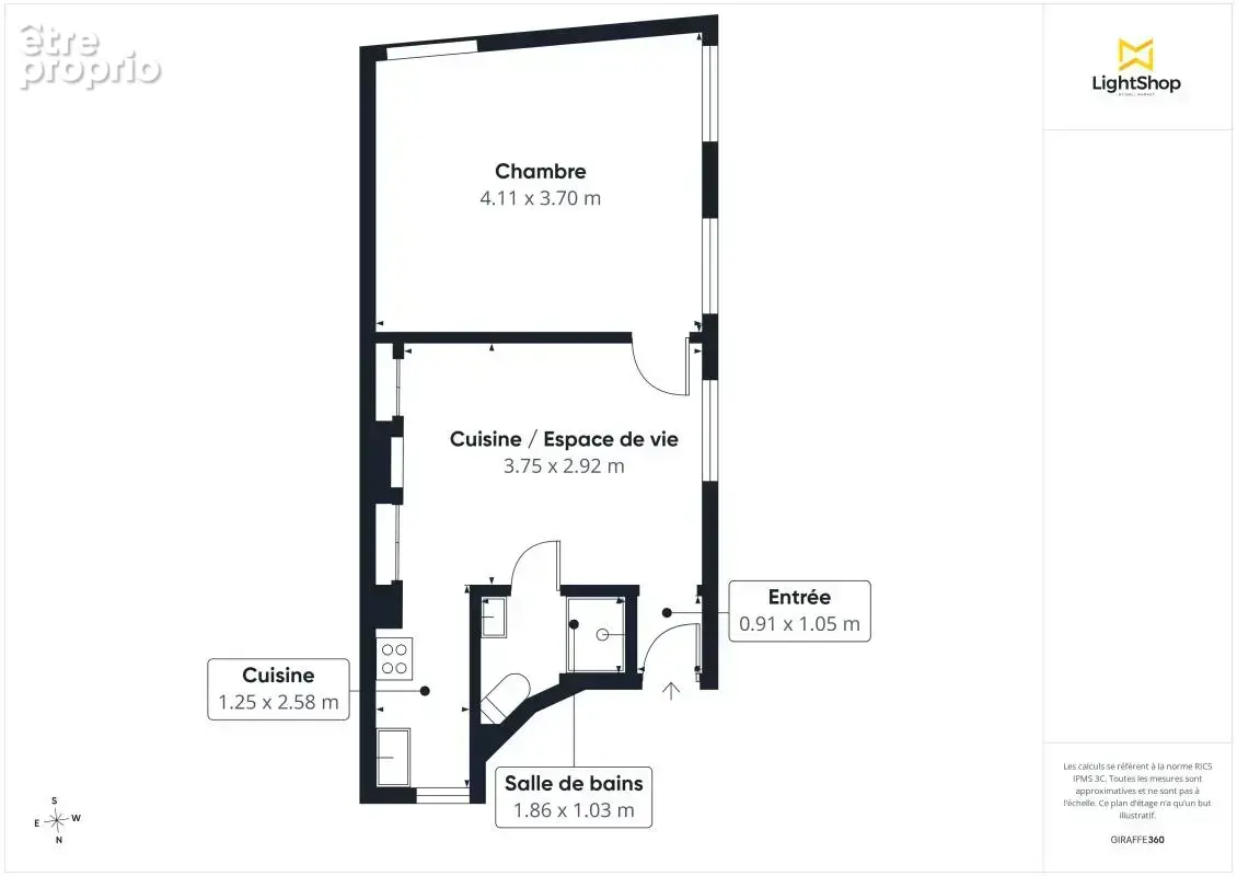 Coup de coeur - 2 pièces de 33,5m² - 5ème étage avec ascenseur + charme de l'ancien - Rue Lavoisier, Paris - photo 4