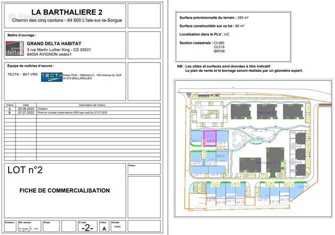 Terrain à L&#039;ISLE-SUR-LA-SORGUE