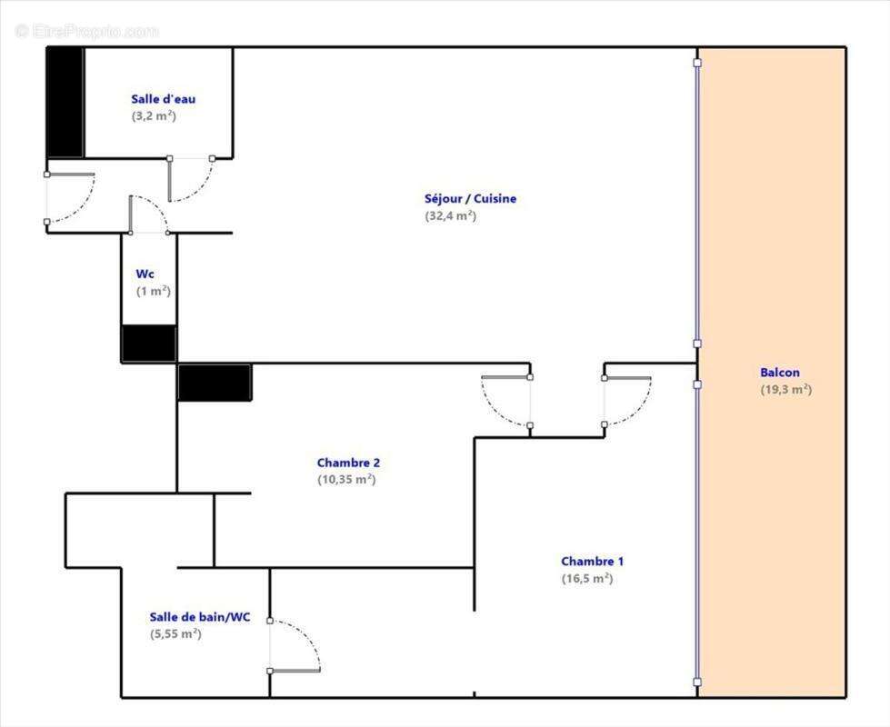 2/3 pièces avec 20m² terrasse – Vue mer panoramique Prom - photo 29