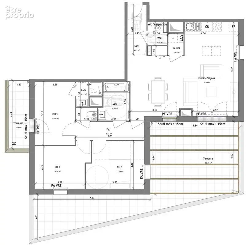 Appartement 4 pièces 88 m² à vendre à Saint-Ave (56890) - photo 3
