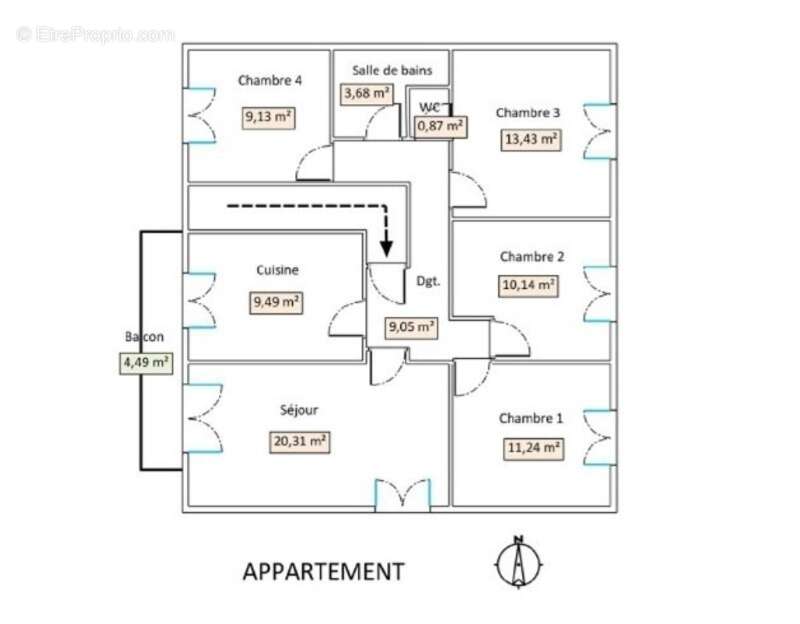 Appartement à SAINT-GENIS-DES-FONTAINES