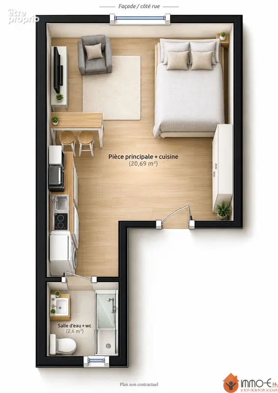 Appartement 1 pièce 23 m² à vendre à Guignes (77390) - photo 7