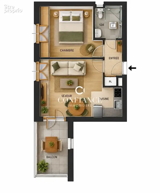 Appartement 2 pièces 40 m² à vendre à Saint-Etienne-De-Tinee (06660) - photo 9