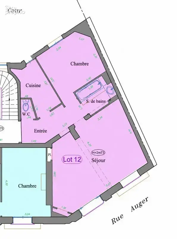 Appartement T3, 53 m², Paris AVRON - photo 11