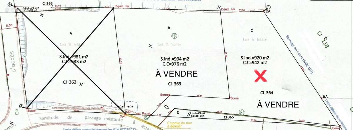 Parcelle de terrain constructible de 920 m2 - photo 2
