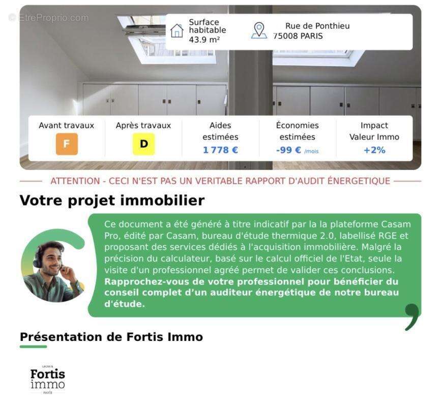 Appartement à PARIS-8E