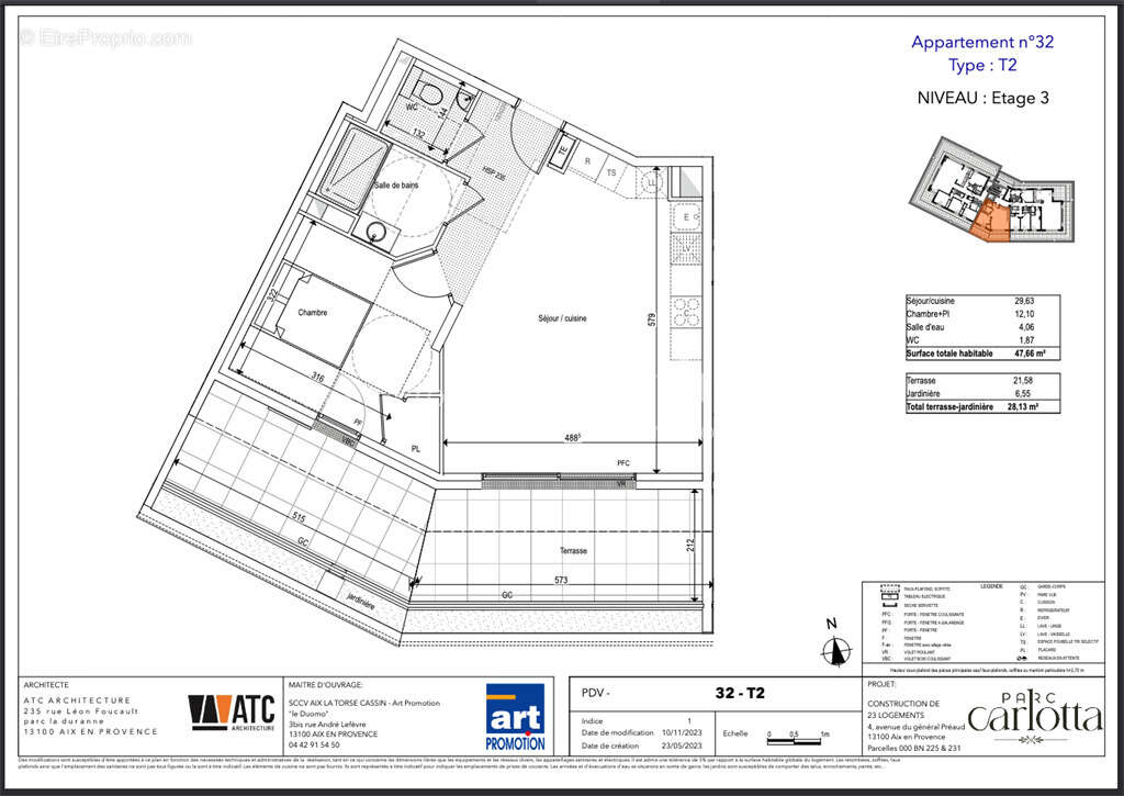Appartement à AIX-EN-PROVENCE