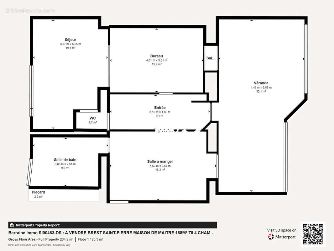 A vendre brest saint-pierre cavale blanche maison de maitre 188m² t8 5 chambres garage veranda - photo 17