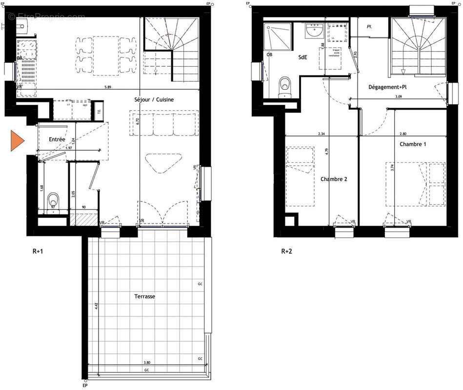Appartement à L&#039;HERMITAGE