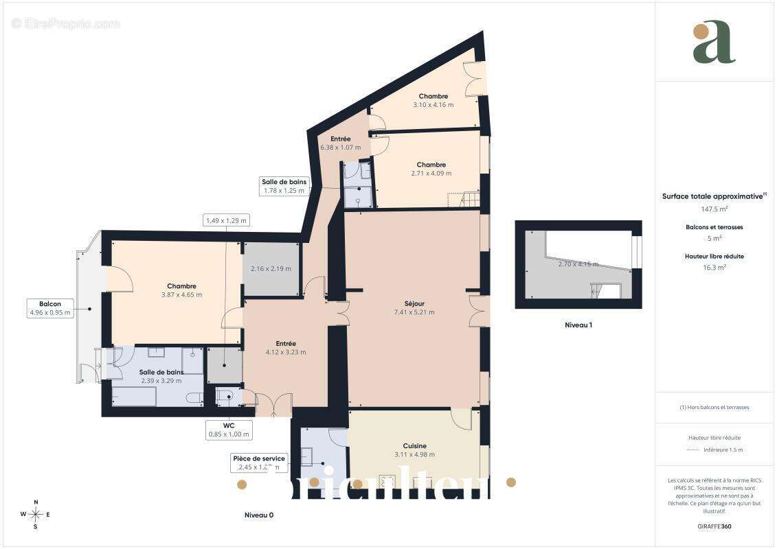 Superbe appartement traversant rénové de 136,81 m² – Trois balcons – Garage – À 30 mètres du Port de Nice - photo 10