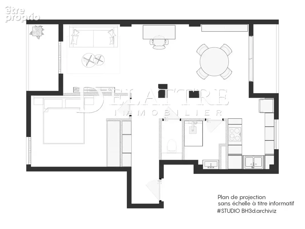 3 pièces rénové de 52 m² - Vue latérale mer et montagnes - Dernier étage - photo 3