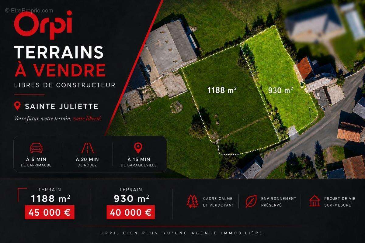 Terrain à SAINTE-JULIETTE-SUR-VIAUR