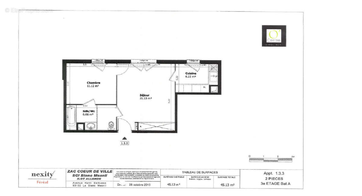 Appartement à LE BLANC-MESNIL