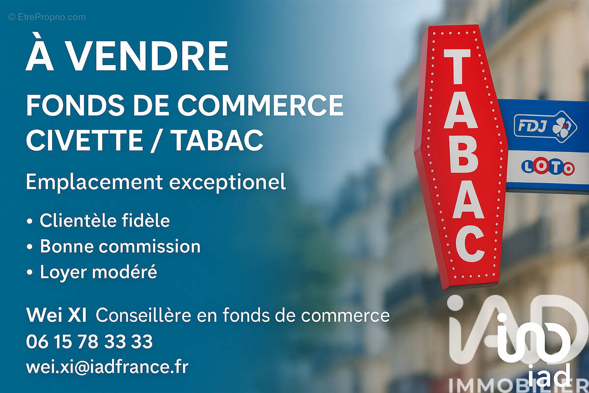 Commerce 18 m² à Paris-14e · 18 m² · 595 000 €