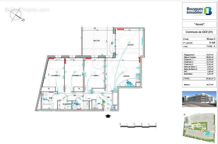 Appartement 98 m² à Gex  - photo 7